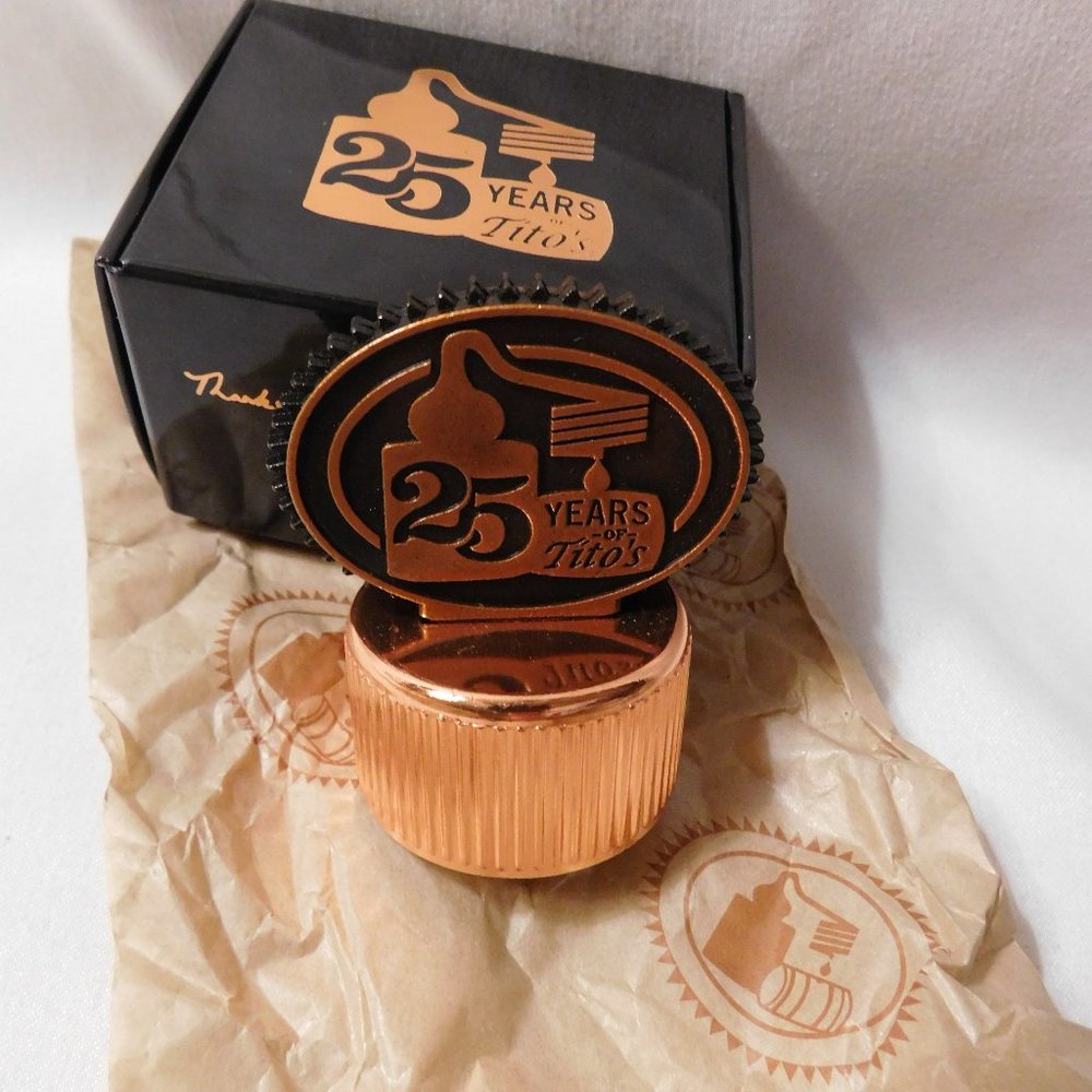 Tito's Vodka 25th Anniversary Bottle Topper Stopper